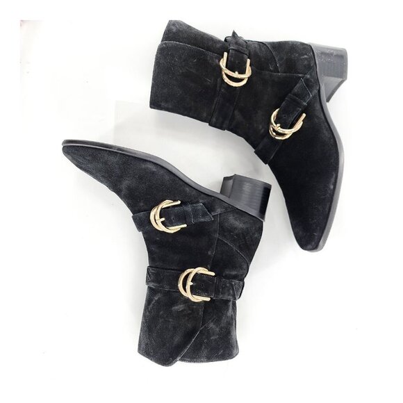 STUART WEITZMAN NWOB Britain Suede Boots in Black - Picture 11 of 15